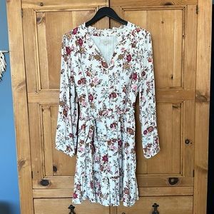 Loft long sleeve floral dress